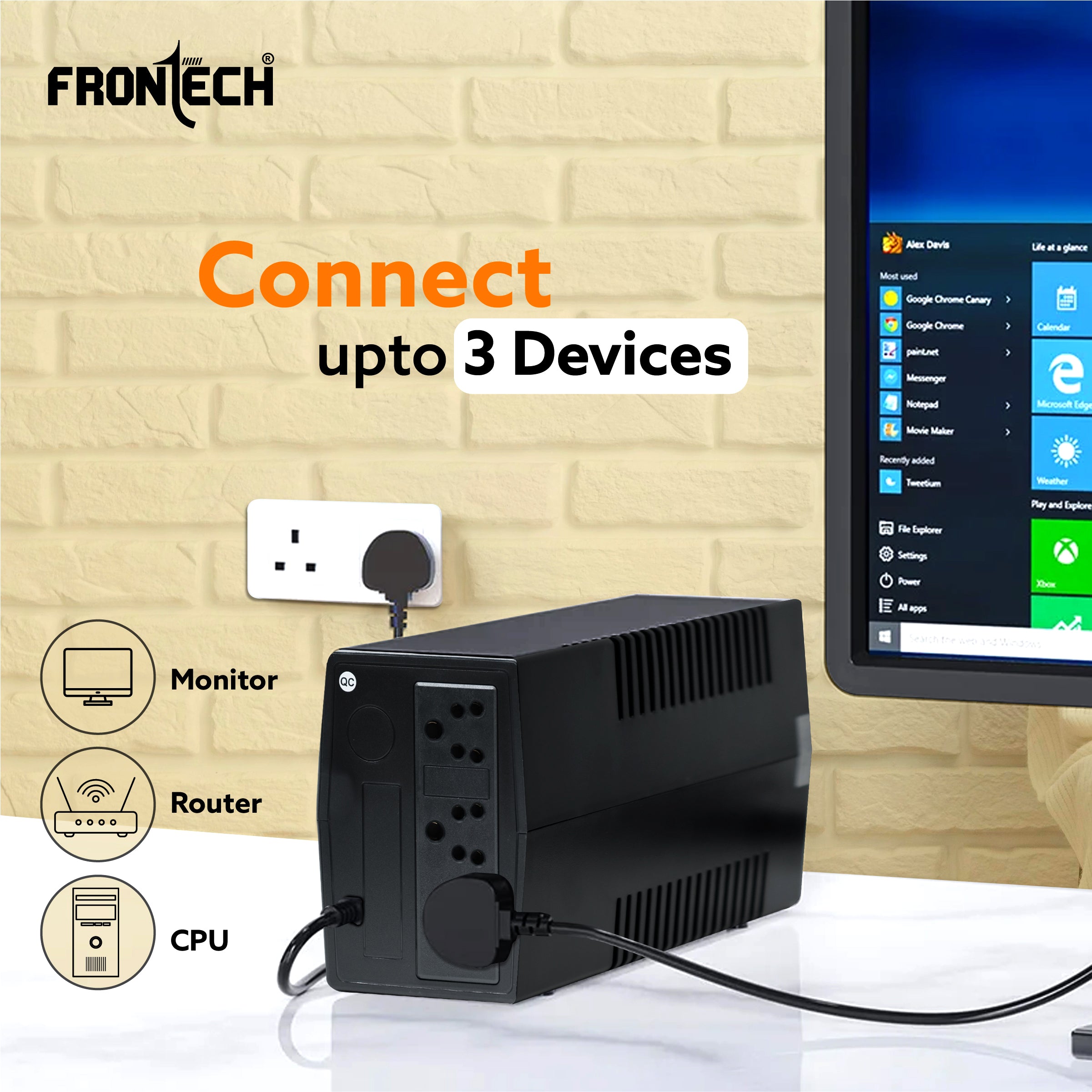 Frontech UPS Electra Plus 1000VA/600W (2566) Frontech UPS Electra Plus 1000VA/600W (2566)